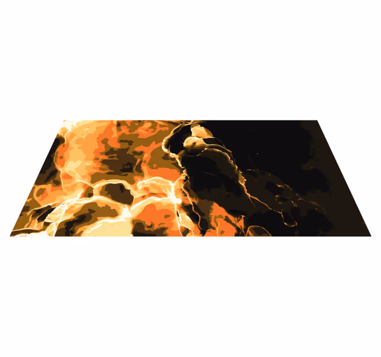Vinyl Teppich Marmor feuriger effekt - TenStickers