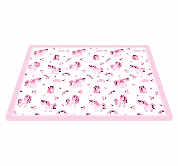 Vinyl Teppich Kinder einhorn-fantasiereich - TenStickers