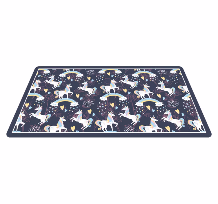 Vinyl Teppich Kinder einzigartiges einhornmuster - TenStickers