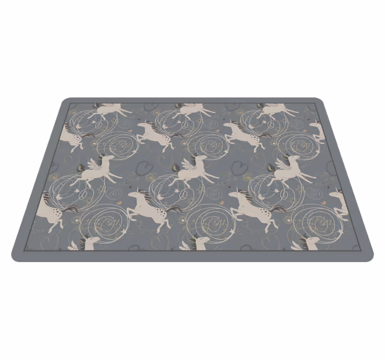 Vinyl Teppich Kinder skurriles einhorn-design - TenStickers