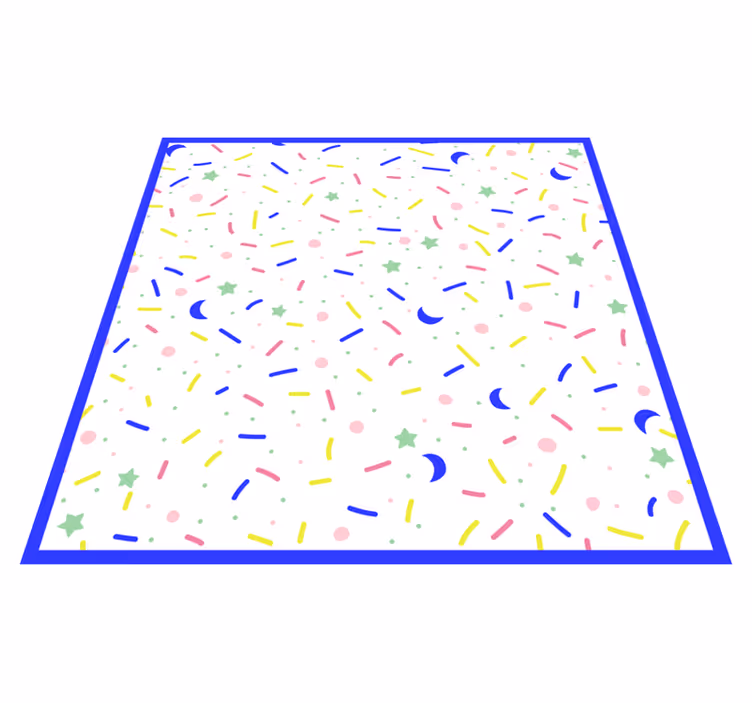 Vinylteppich kindlich party bunte formen - TenStickers
