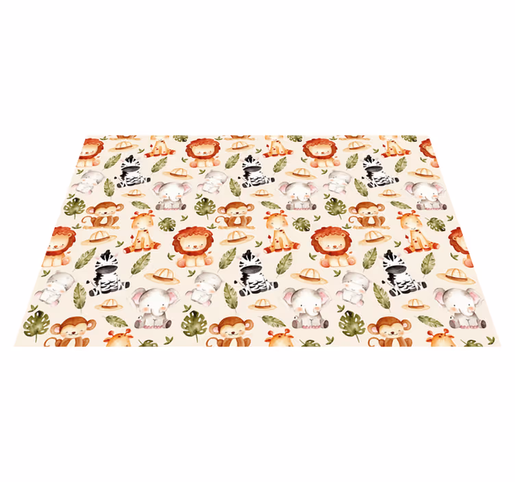 Vinylteppich kindlich Beige safari - TenStickers