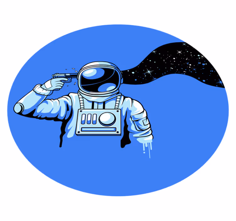 Vinyl Teppich Jugendzimmer astronauten-kosmische szene - TenStickers