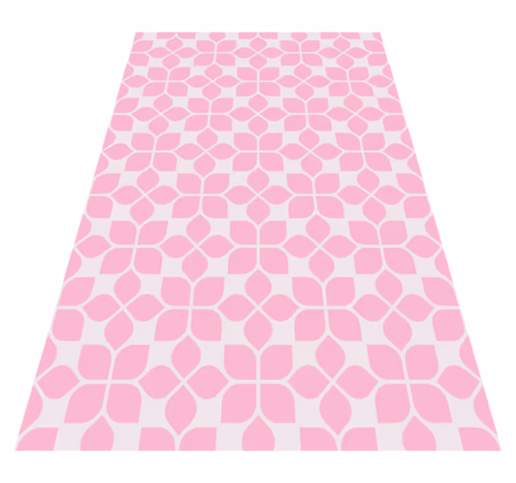 Vinyl Teppich Mosaik rosa blumenfliese - TenStickers