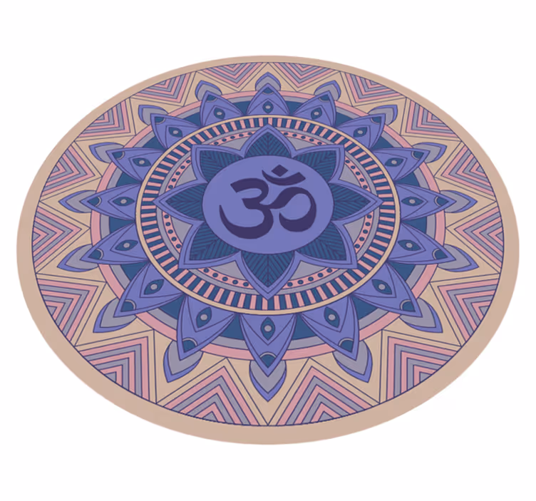 Vinyl Teppich Mandala meditatives lotusmuster - TenStickers