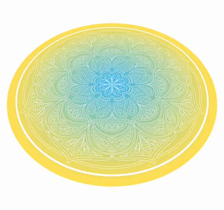 Vinyl Teppich Mandala kompliziertes blumenmuster - TenStickers