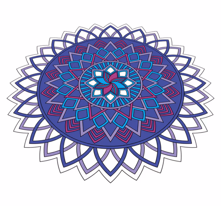 Vinyl Teppich Mandala kompliziertes blumenarrangement - TenStickers