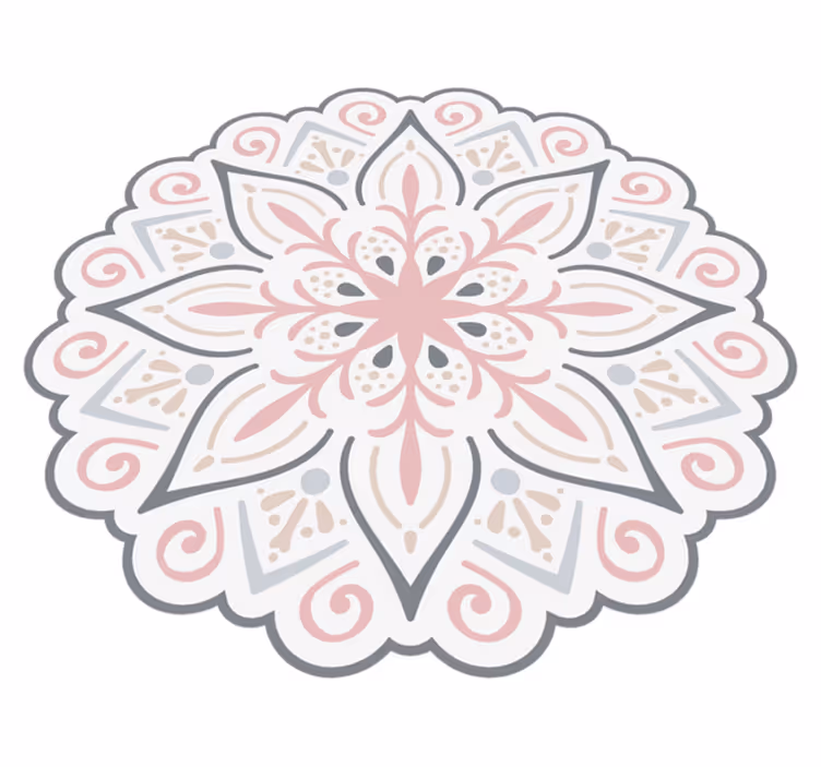Vinyl Teppich Mandala anmutiges florales element - TenStickers