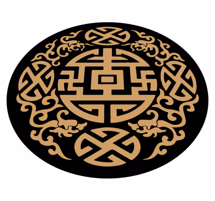 Vinylteppich Mandala Festes zen-mandala-muster - TenStickers