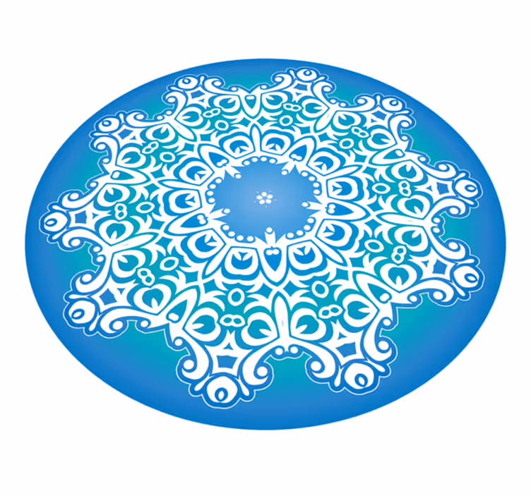 Vinyl Teppich Mandala aufwendiges botanisches ornament - TenStickers