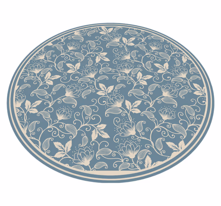Vinyl teppich blumen botanisches wirbel element - TenStickers