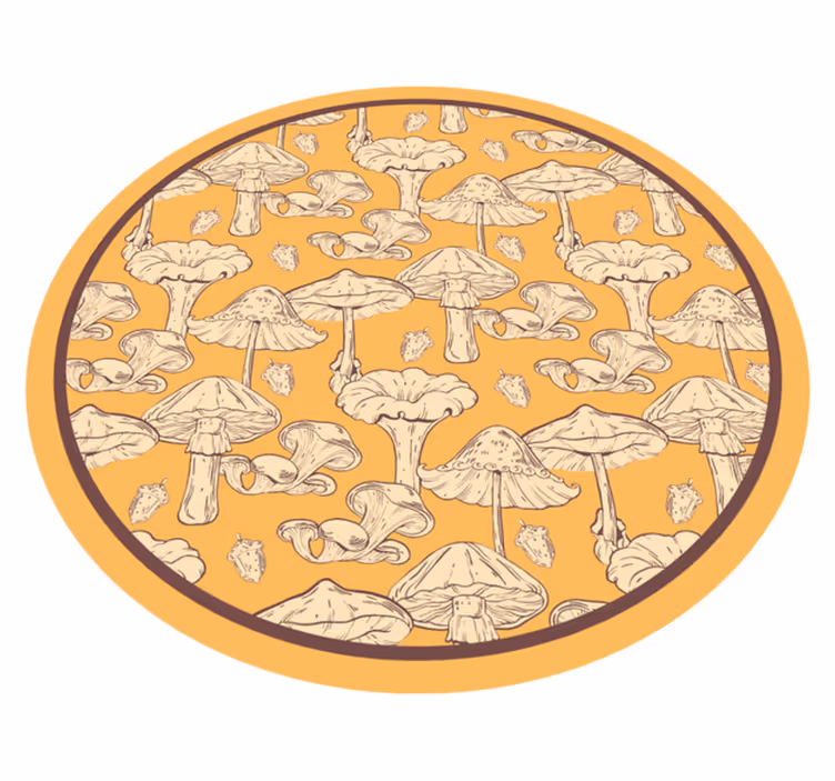 Vinyl teppich natur im pilzstil - TenStickers