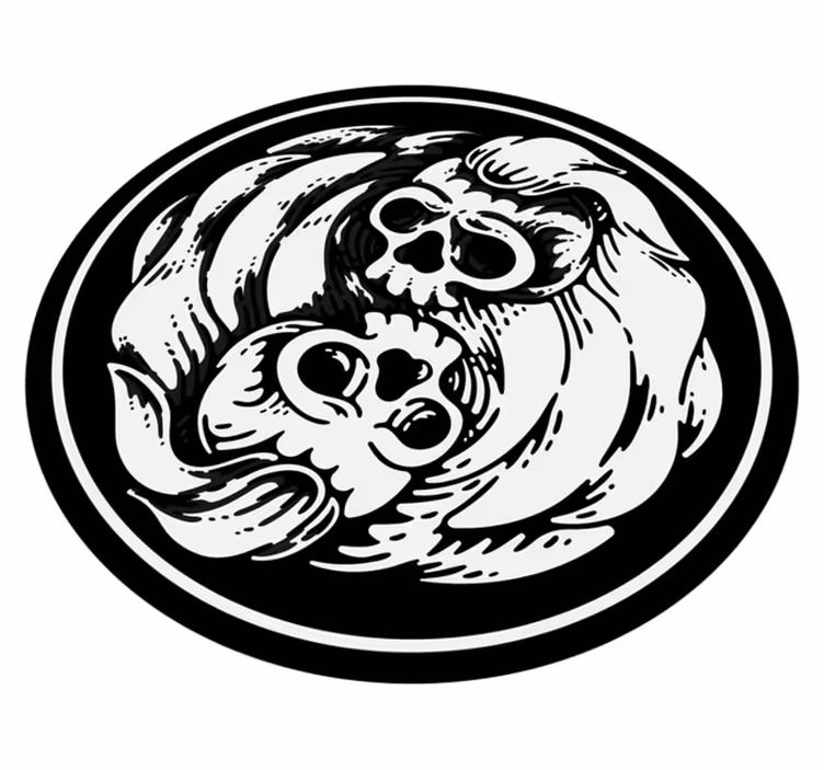 Vinyl Teppich Halloween schädelwellen - TenStickers