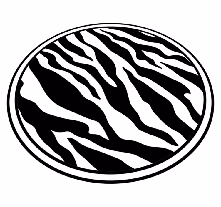 Vinyl Teppich Tiermuster schicke zebralinien - TenStickers
