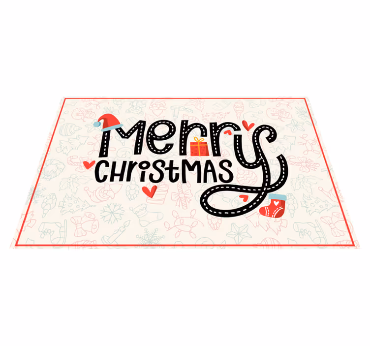 Vinyl Teppich Weihnachten fröhlicher gruß - TenStickers