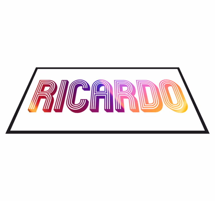 Vinyl Teppich Jugendzimmer benutzerdefinierter name neon - TenStickers