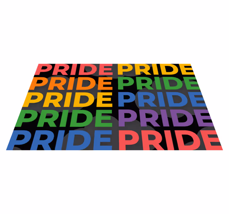 Vinyl Teppich Spruch farbenfrohe stolz-aussage - TenStickers