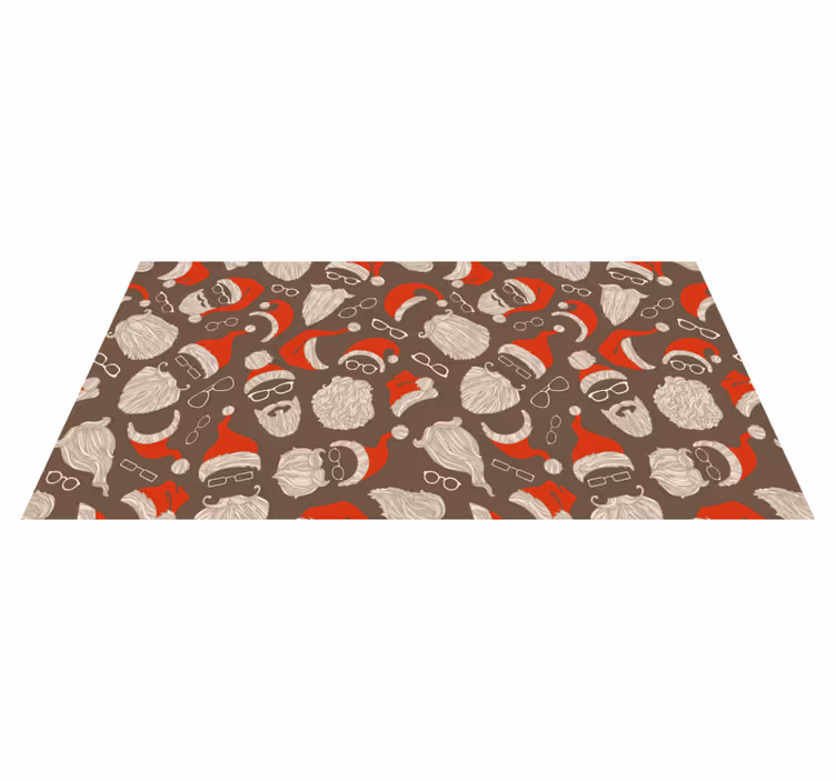 Vintage santa claus gesicht weihnachten vinyl teppich - TenStickers