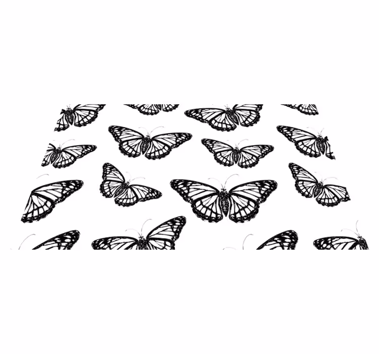 Vinyl Teppich Jugendzimmer schmetterlings-emblem - TenStickers