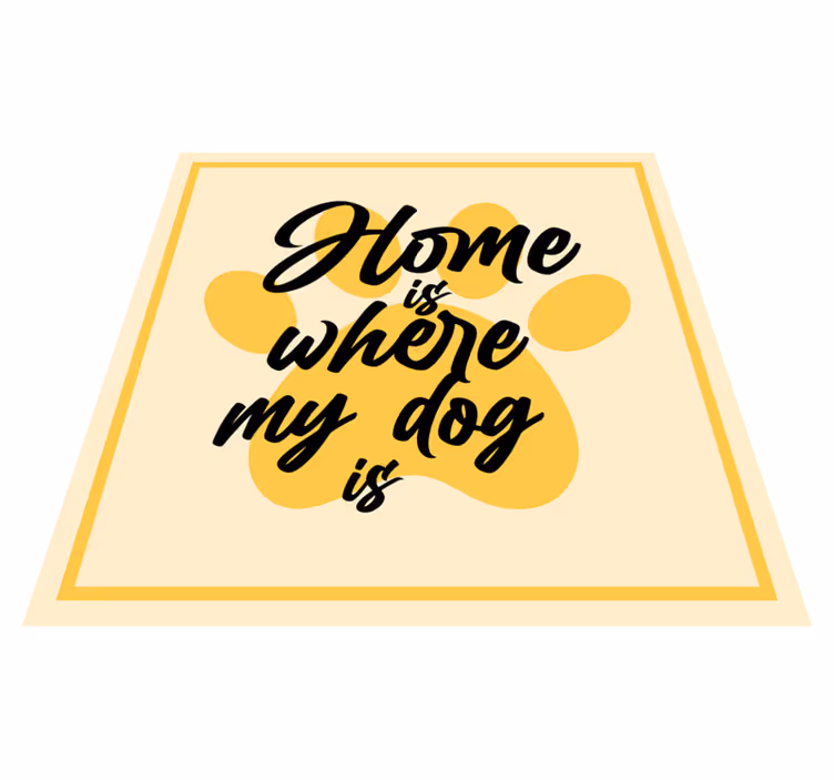 Vinyl teppich eingang zuhause wo mein hund ist - TenStickers
