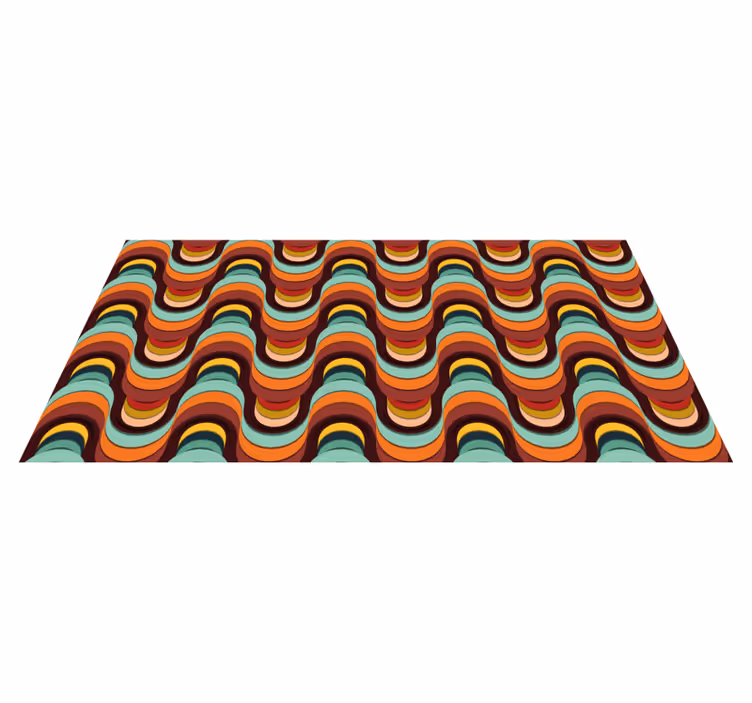 Vinylteppich Vintage Buntes retro-muster - TenStickers