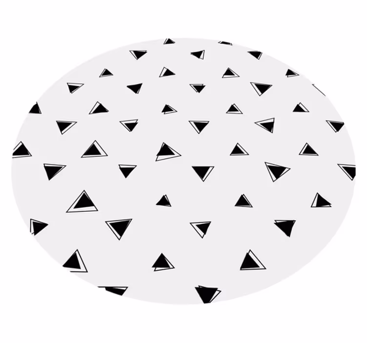 Vinyl Teppich geometrisch monochrome schwarze dreiecke - TenStickers