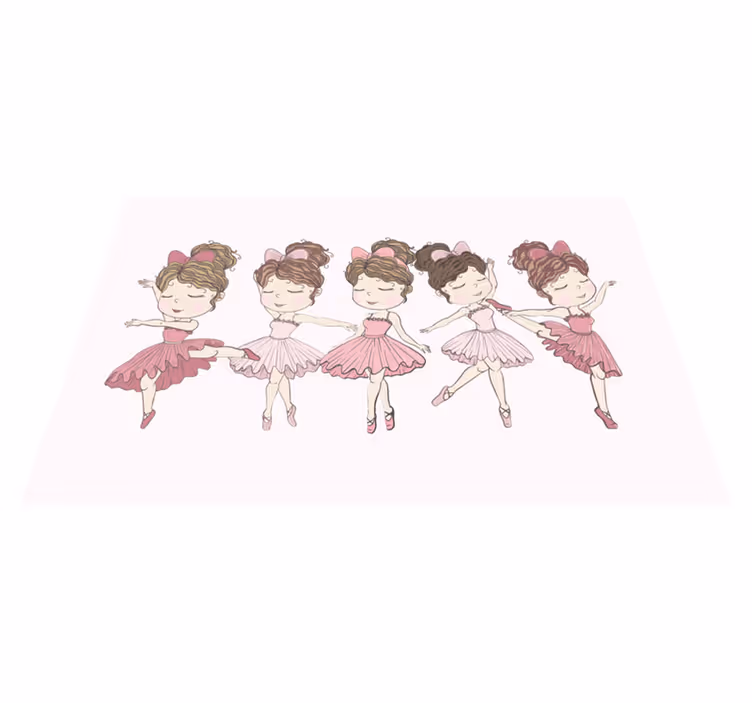 Vinylteppich kindlich balletttänzer präsentieren - TenStickers