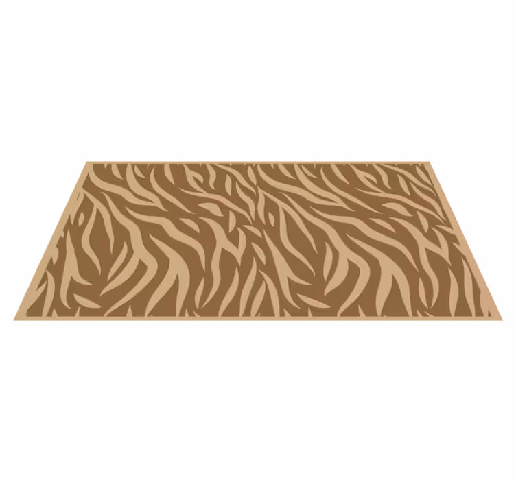 Vinyl Teppich Tiermuster braune zebramuster - TenStickers