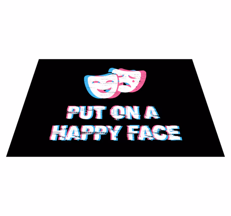 Vinyl Teppich Spruch glücklicher gesichtsausdruck - TenStickers