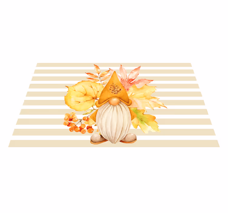 Vinyl Teppich gestreift herbstwichtel charm - TenStickers