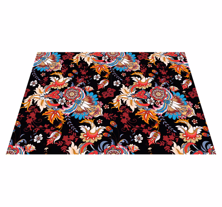 Vinyl Teppich Mandala botanische inspiration - TenStickers