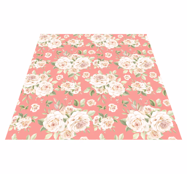 Vinyl teppich blumen in floraler eleganz - TenStickers