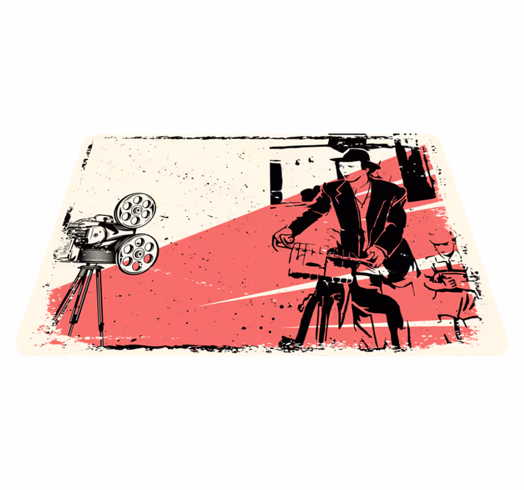Vinyl Teppich Vintage klassische filmszene - TenStickers