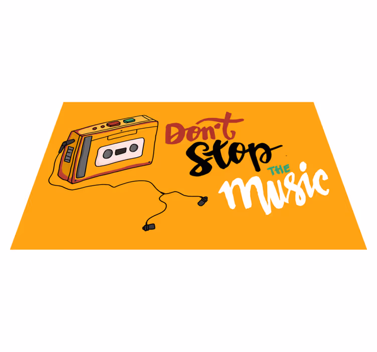 Vinyl Teppich Spruch retro-kassettenthema - TenStickers