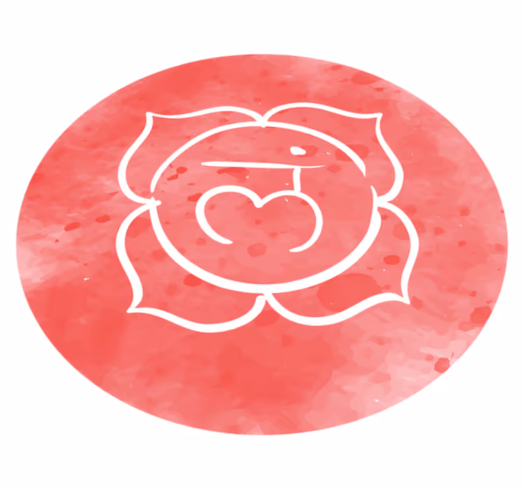 Vinyl Teppich Mandala kreisförmiges rosendesign - TenStickers