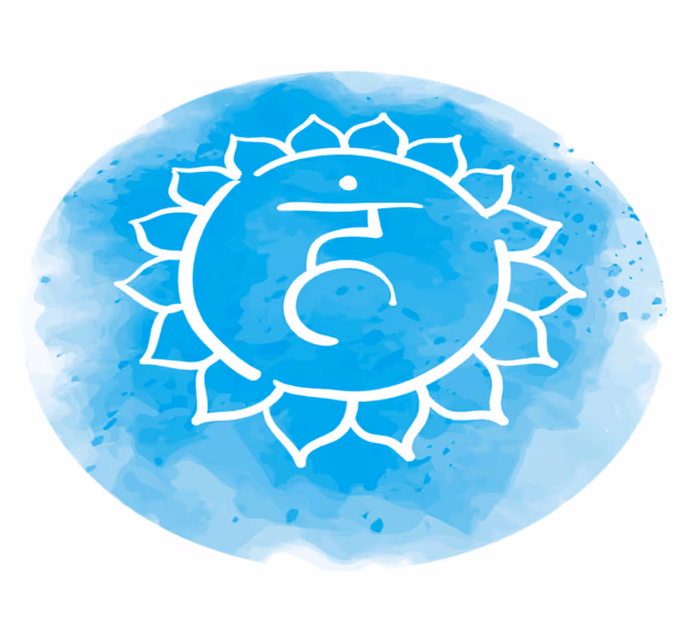 Vinyl Teppich Mandala ruhiges blaues symbol - TenStickers
