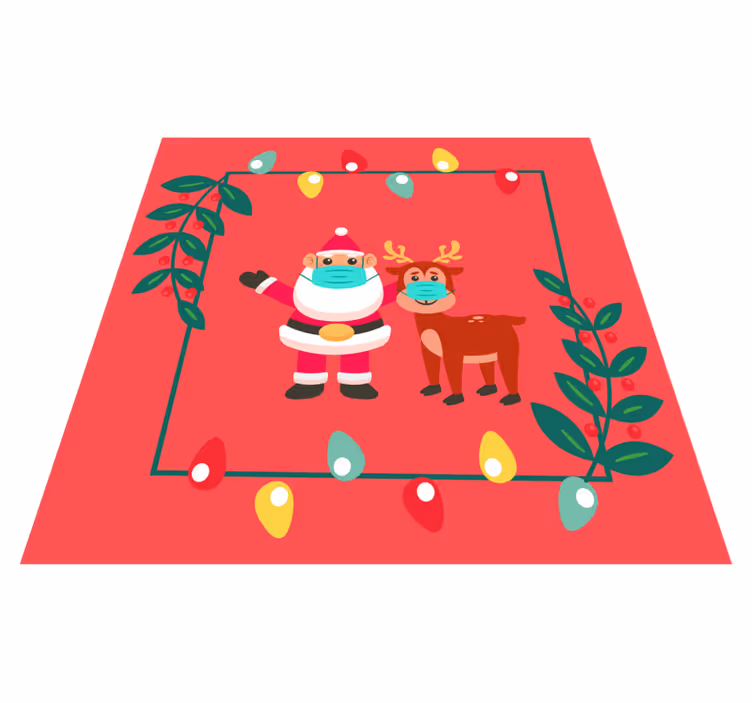 Vinyl Teppich Weihnachten weihnachtsmann-anhänger mit maske - TenStickers