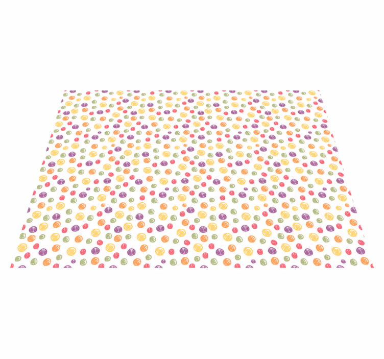 Vinylteppich kindlich bunte tupfen - TenStickers