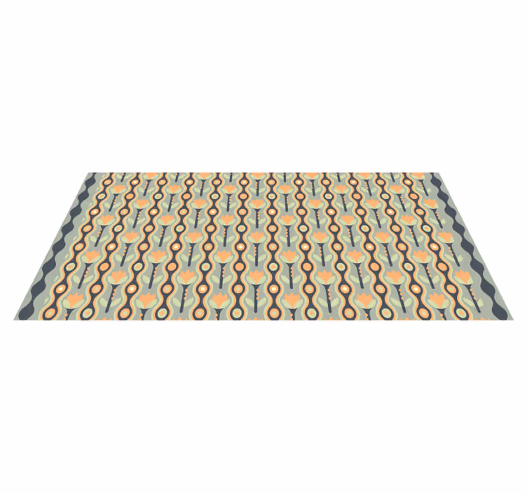 Vinyl Teppich Jugendzimmer stilisiertes blumenmuster - TenStickers