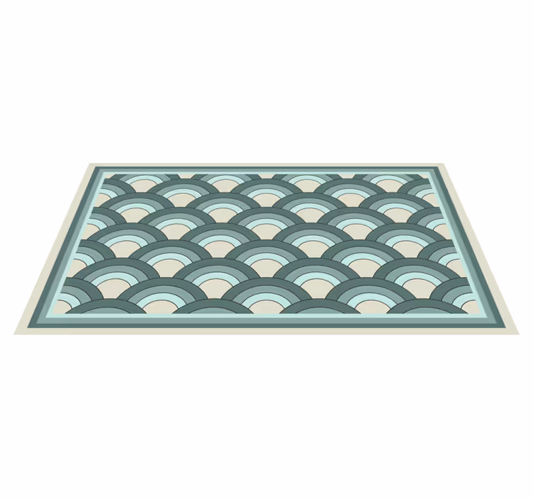 Vinyl Teppich Mosaik stilvolle geometrische wellen - TenStickers