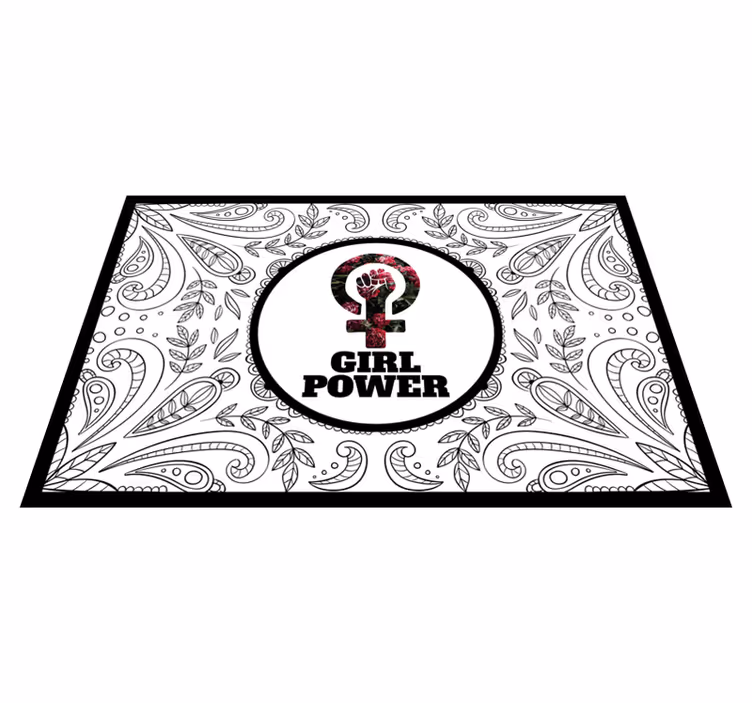 Vinyl Teppich Spruch girl-power-statement - TenStickers