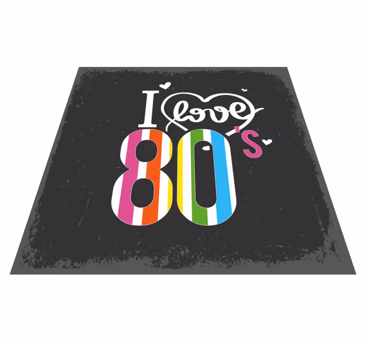 Vinyl Teppich Mosaik retro-liebe der 80er - TenStickers