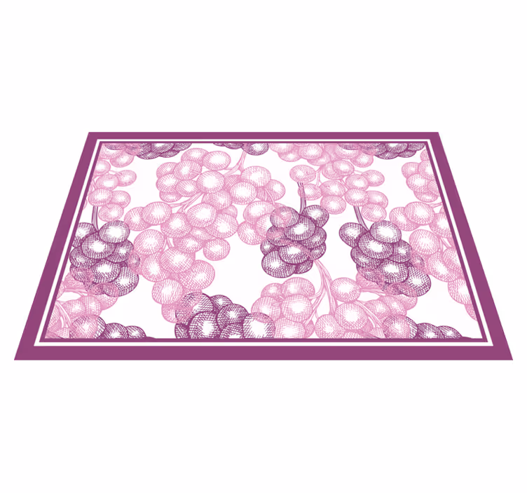 Vinyl Teppich Blumen lila trauben-design - TenStickers