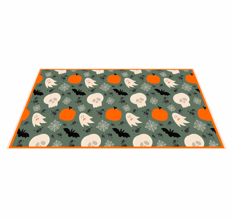 Vinyl Teppich Halloween gruseliges kürbismuster - TenStickers