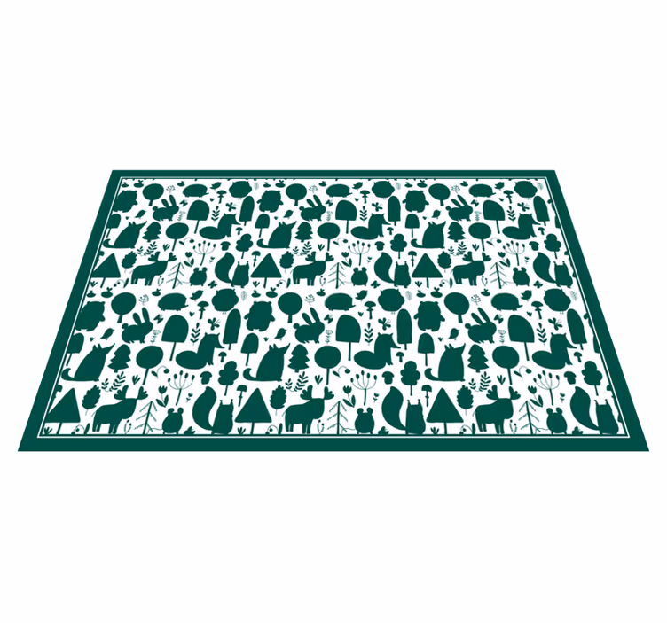 Vinyl Teppich Natur natur-Umrisse - TenStickers