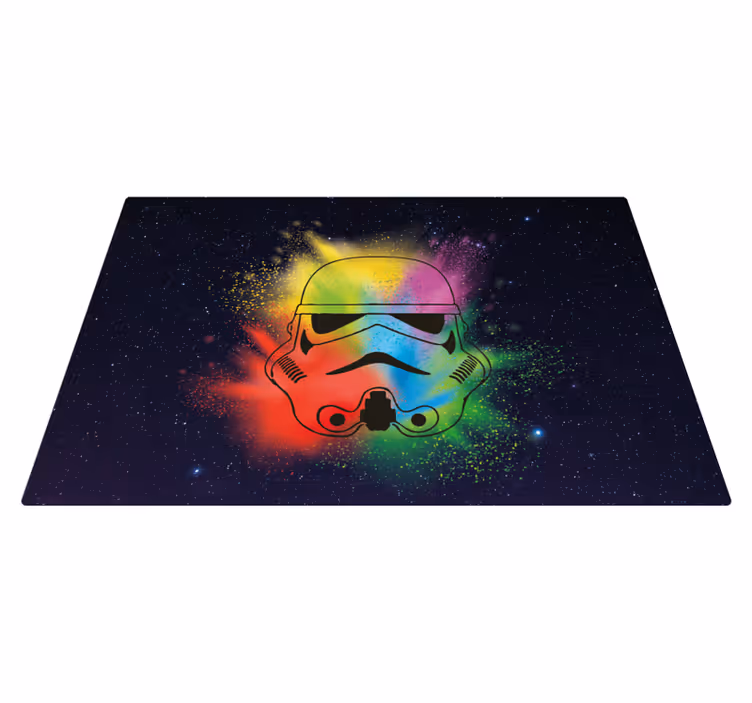 Vinylteppich kindlich buntes sturmtruppler-gesicht - TenStickers