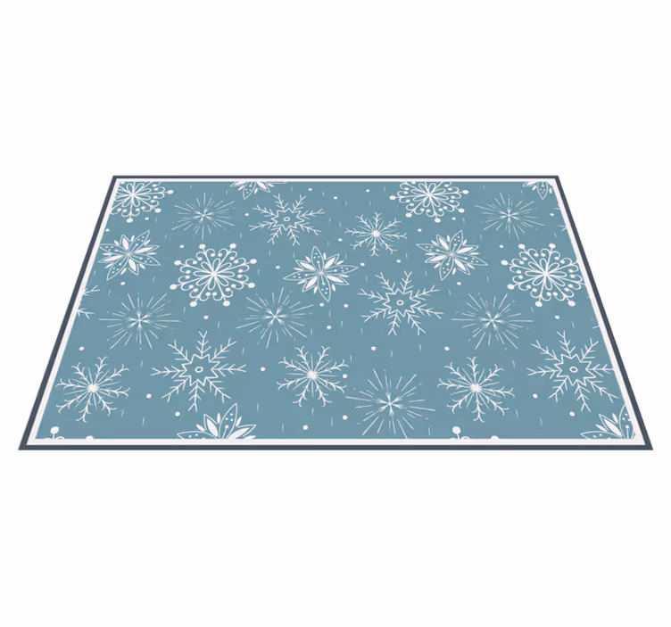 Vinyl Teppich Weihnachten schneeflockenstil - TenStickers