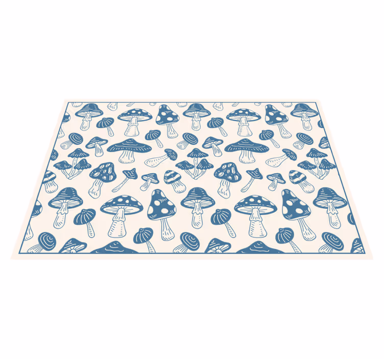 Vinyl Teppich Natur pilze gemustert schick - TenStickers