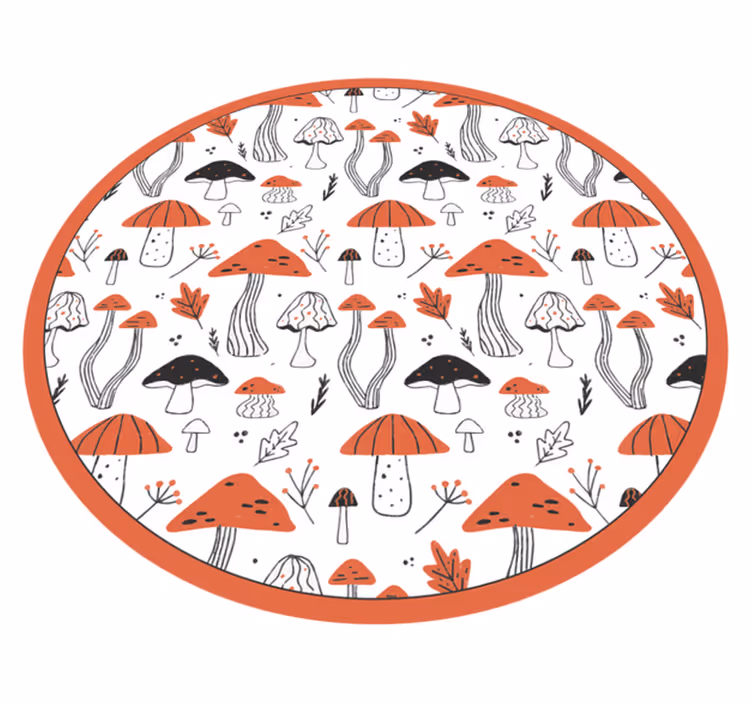 Vinyl teppich natur pilz fantasiewelt - TenStickers