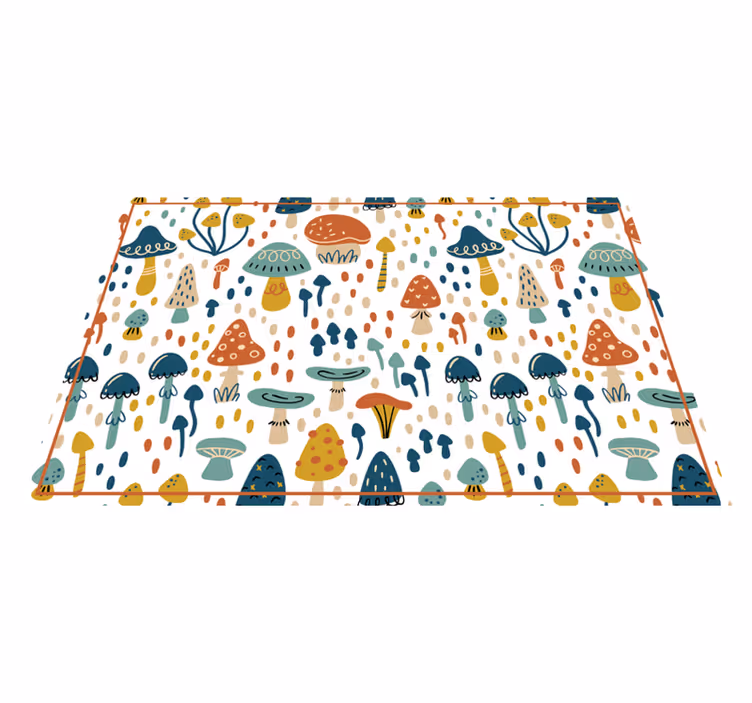 Vinyl Teppich Kinder buntes pilzthema - TenStickers